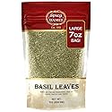 Dried Basil Leaves 7oz (200g) - Natural, Non-GMO, Vegan, Ayurveda Herb - by Spicy World