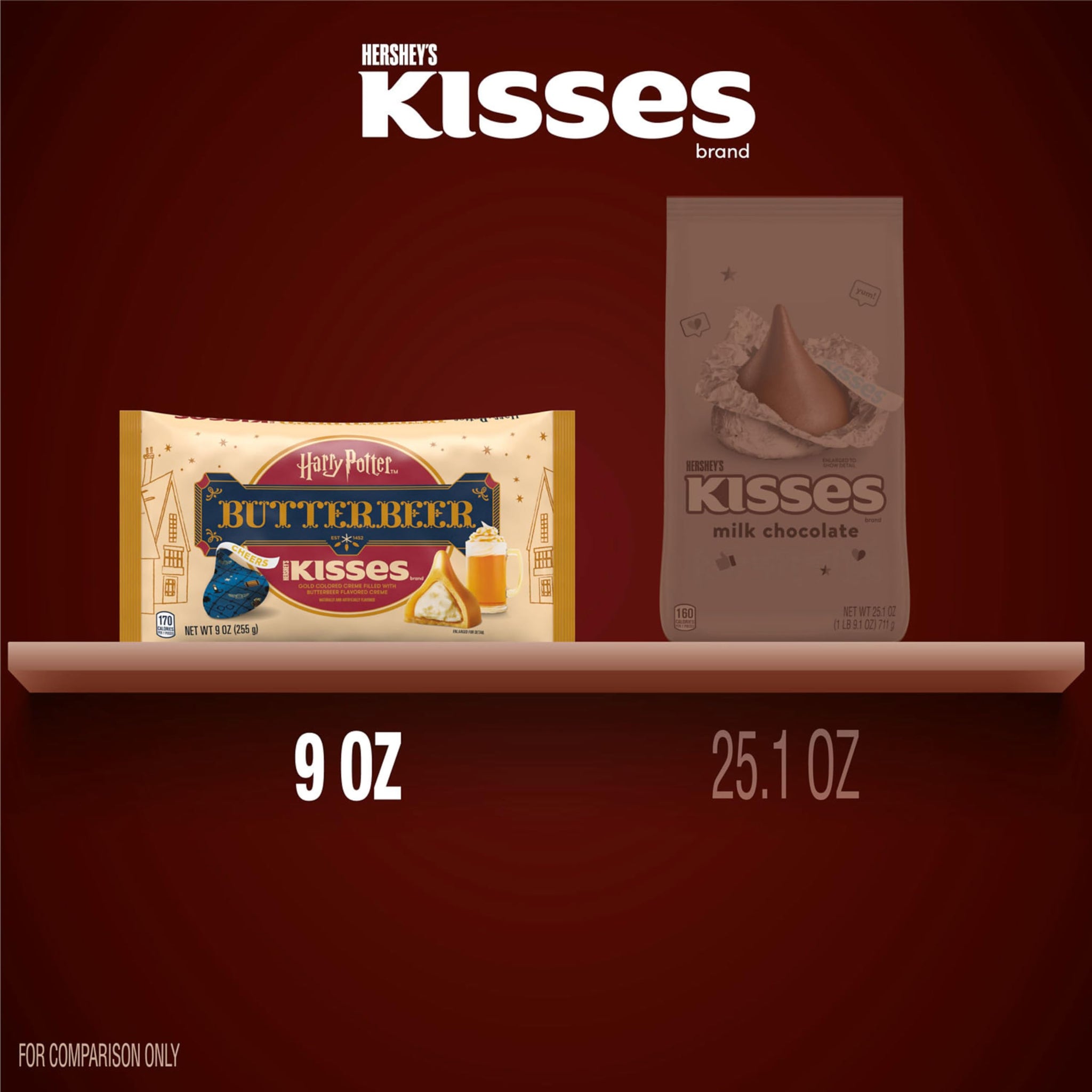 HERSHEY'S KISSES Butterbeer Flavored, Easter Candy Bag, 9 oz