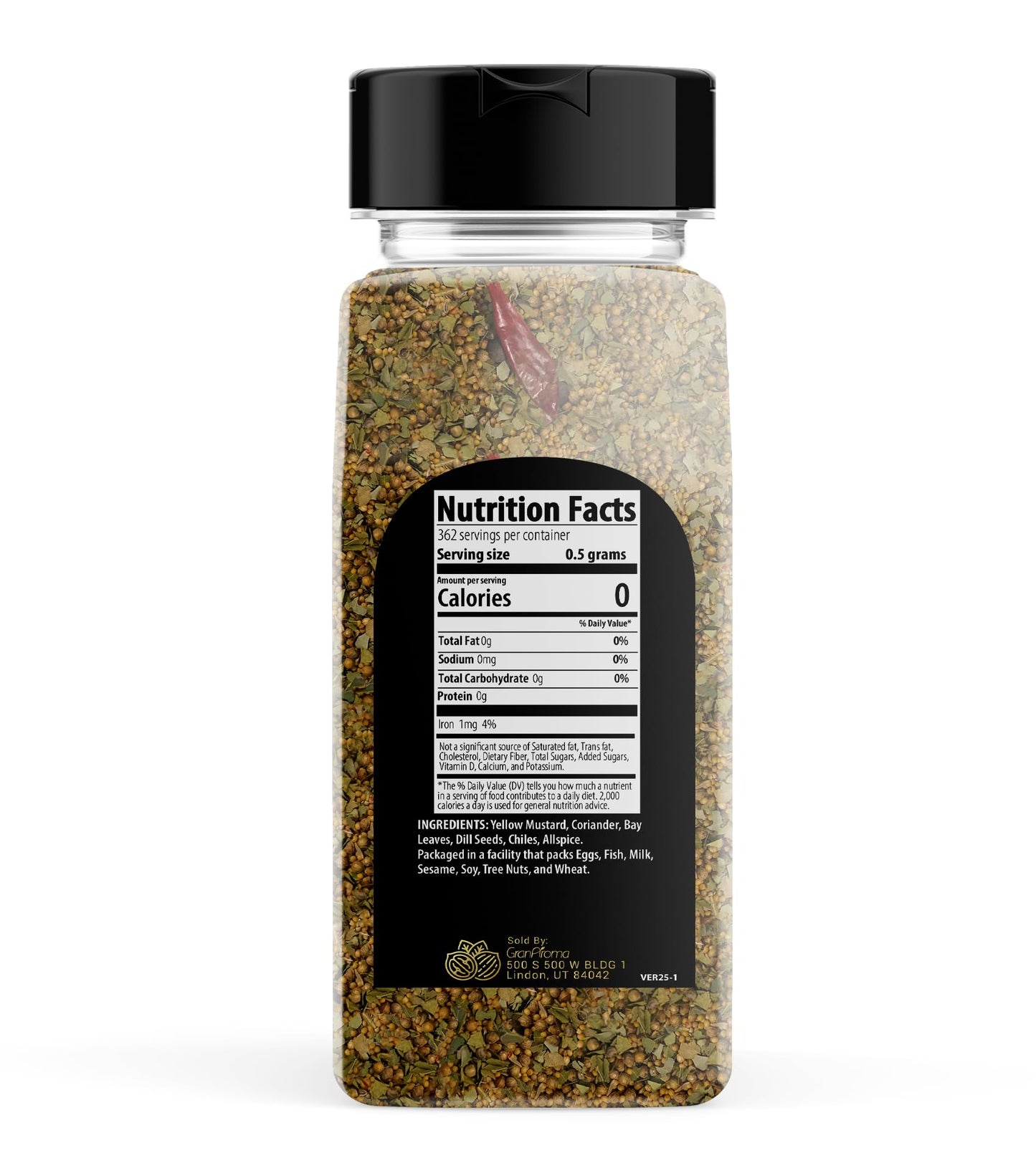 GranAroma Pickling Spice, 6.4 oz, Savory, Spice Blend, Corned Beef & Vegetables