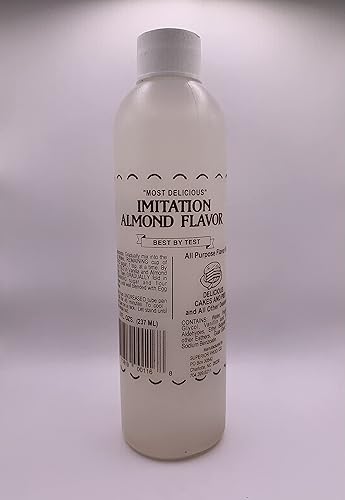 Superior Flavors ALMOND | Cooking and Baking Flavoring | Delicious Substitute for Vanilla Extract | Water Based, and Alcohol Free | 8oz Bottle…