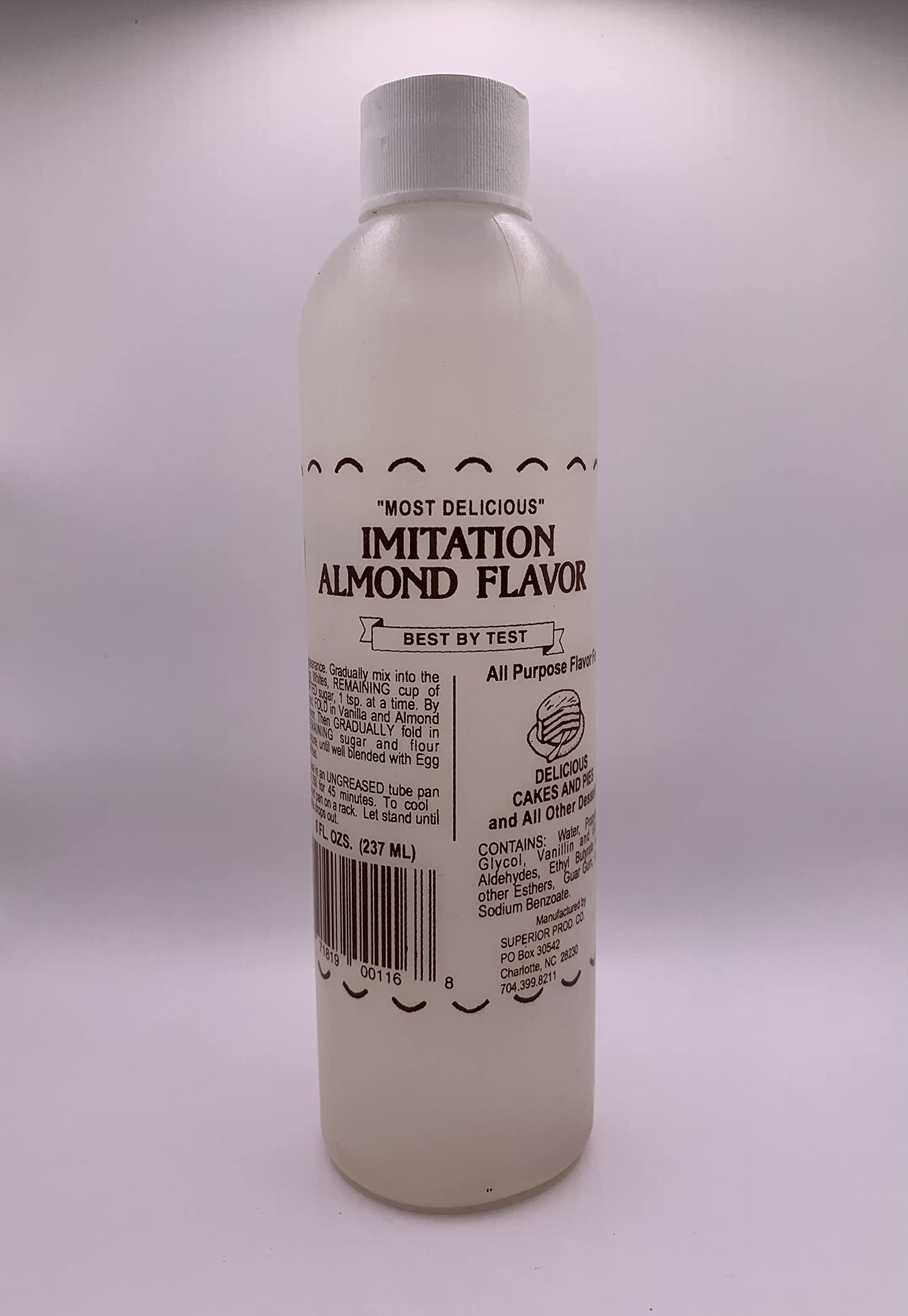 Superior Flavors ALMOND | Cooking and Baking Flavoring | Delicious Substitute for Vanilla Extract | Water Based, and Alcohol Free | 8oz Bottle…