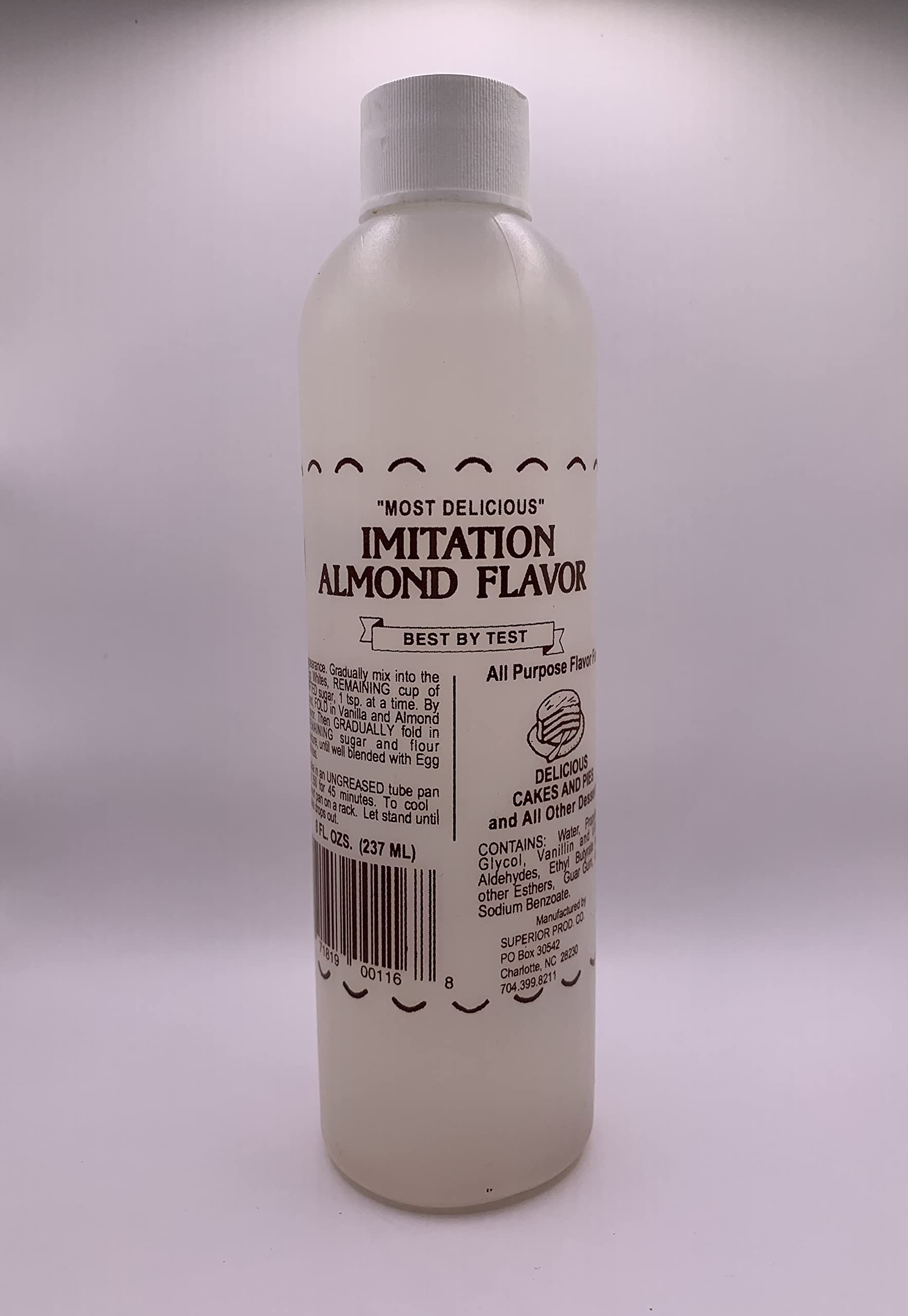 Superior Flavors ALMOND | Cooking and Baking Flavoring | Delicious Substitute for Vanilla Extract | Water Based, and Alcohol Free | 8oz Bottle…