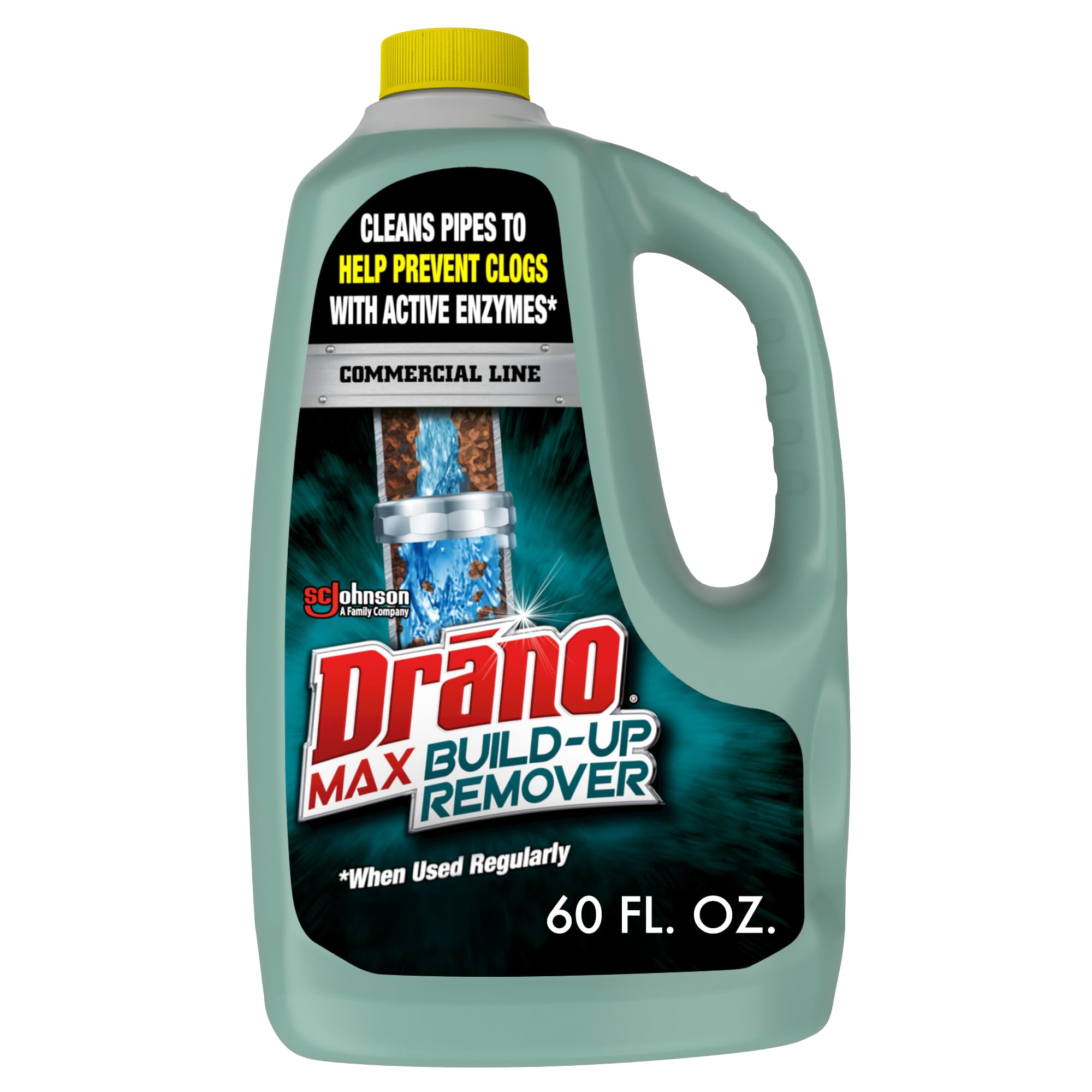 Drano Max Build Up Remover Drain Cleaner, Enzymes & Probiotics Prevents Clogs & Remove Odor-Causing Buildup, Safe for Septic, Toilets & Pipes in
