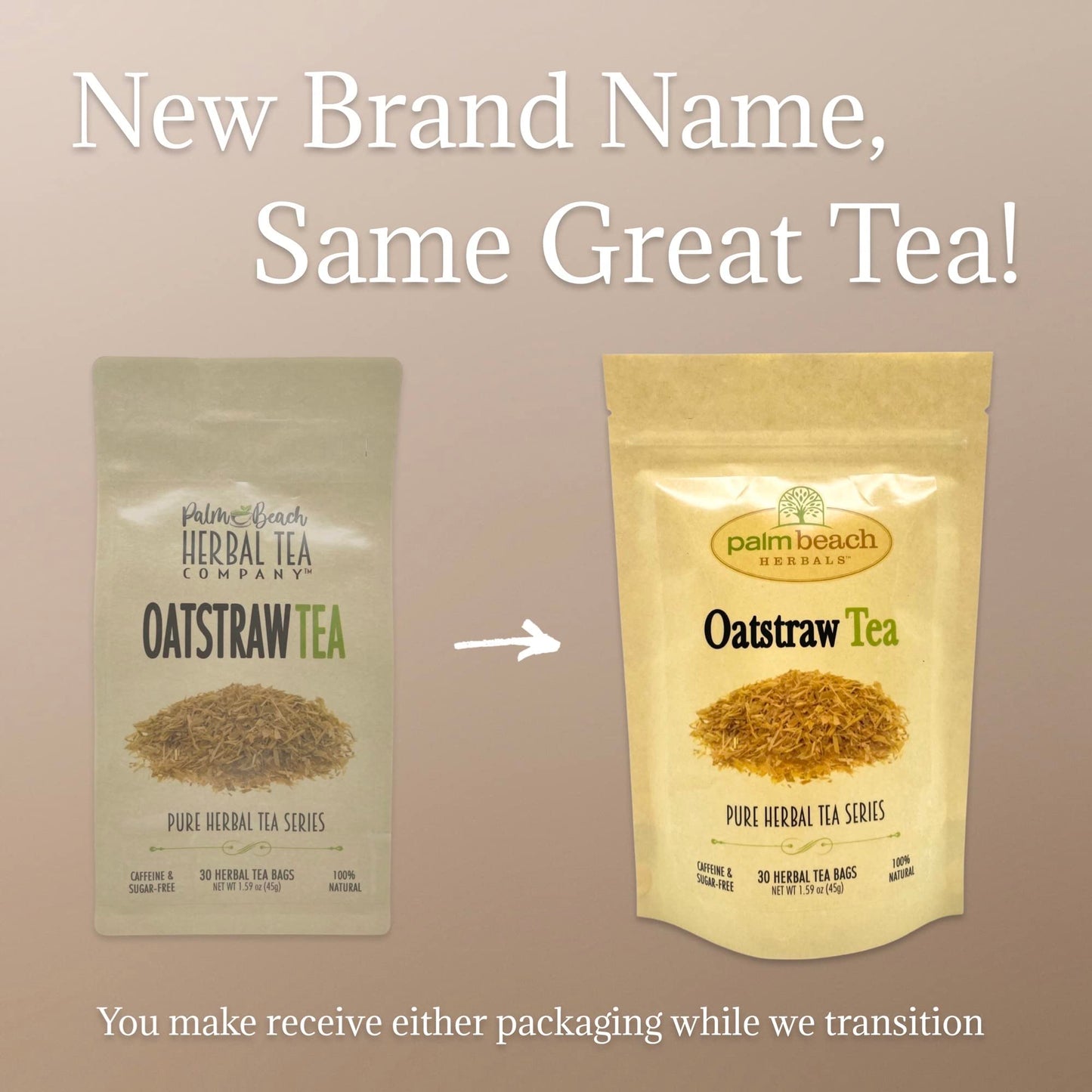 Palm Beach Medicinal Herbs - Oatstraw Tea - Pure Herbal Tea Series, 30ct