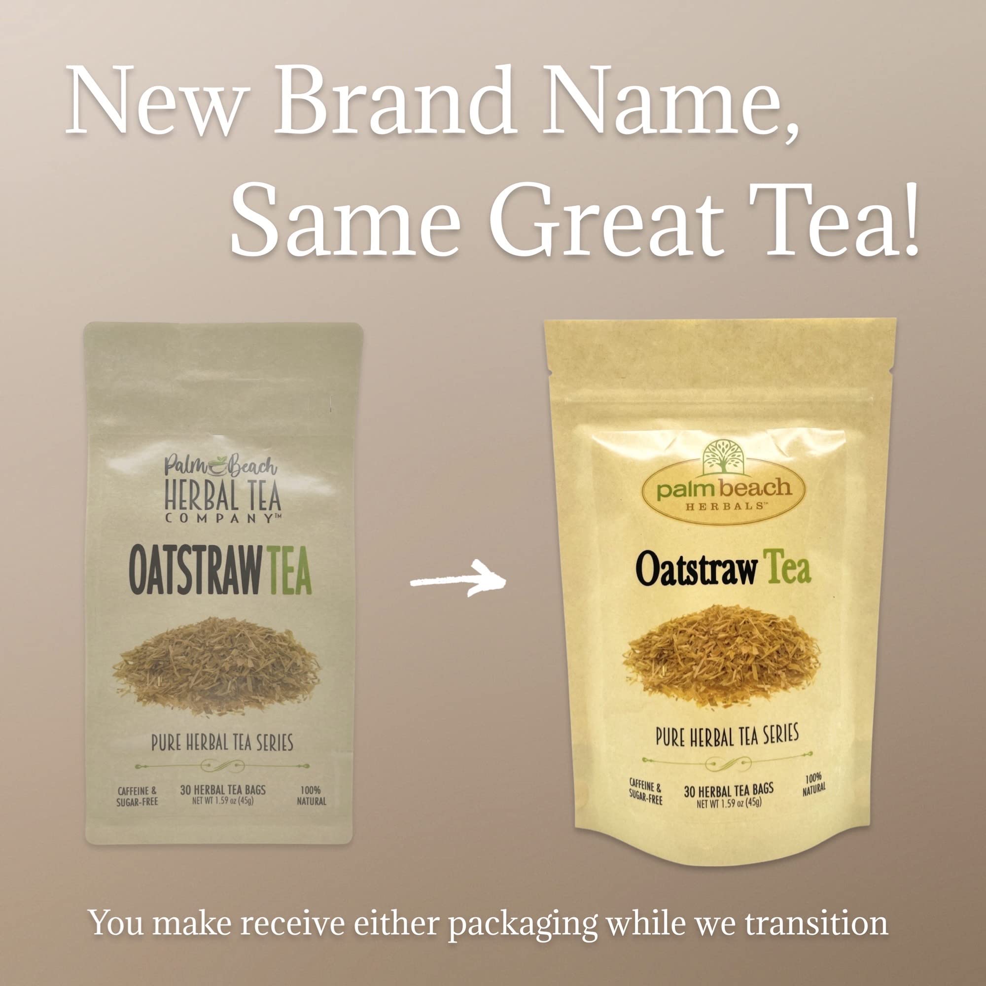 Palm Beach Medicinal Herbs - Oatstraw Tea - Pure Herbal Tea Series, 30ct