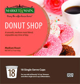 Market & Main OneCup, Donut Shop, Compatible with Keurig K-cup Brewers, 18 Count