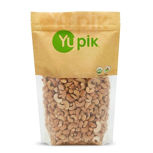 Yupik Organic Dry Roasted Cashews, 2.2 lb (35.2 oz), Kosher, Gluten-Free, Non-GMO, Vegan, Crunchy Nuts, Unsalted, Lightly Roasted, Oil-Free, Source