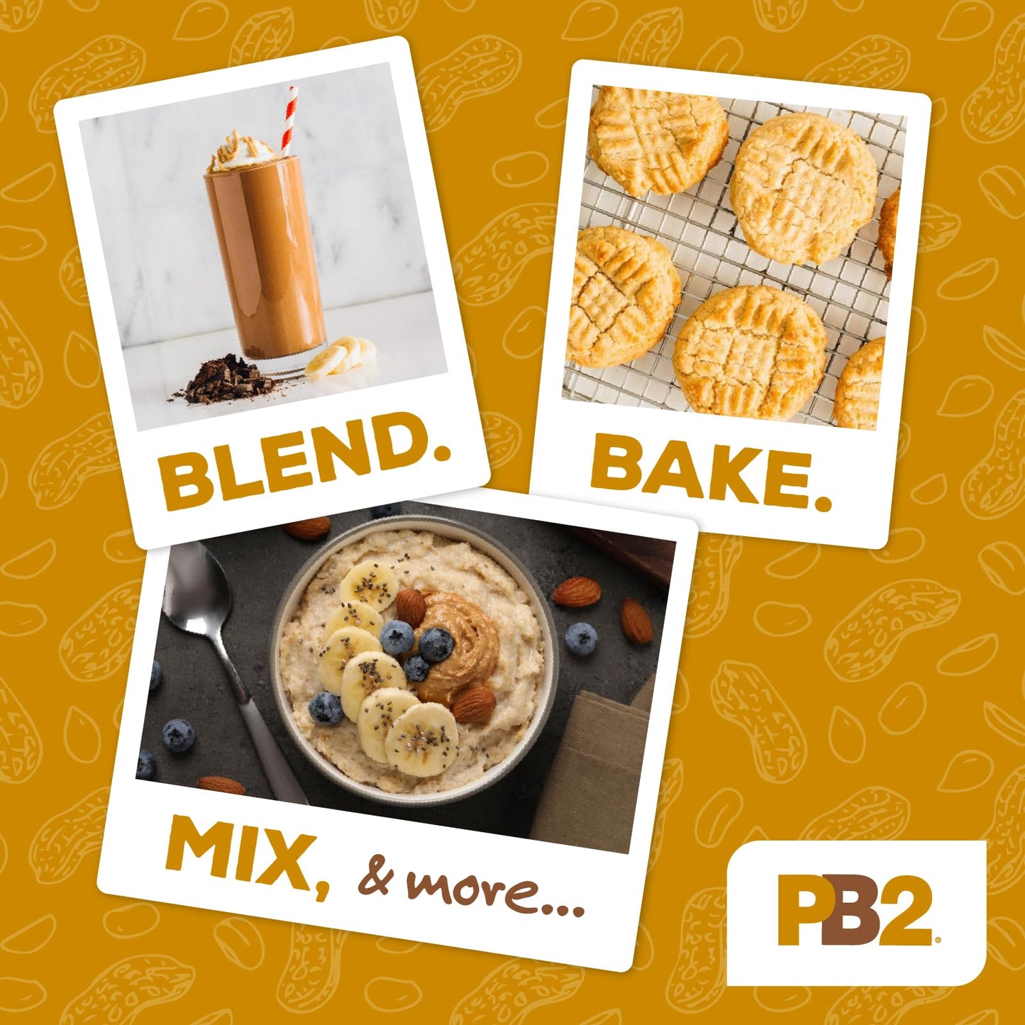 PB2 Original Powdered Peanut Butter - [32 Ounce Jar] 6g of Protein, 90% Less Fat, Certified Gluten Free, Only 60 Calories per Serving, Perfect