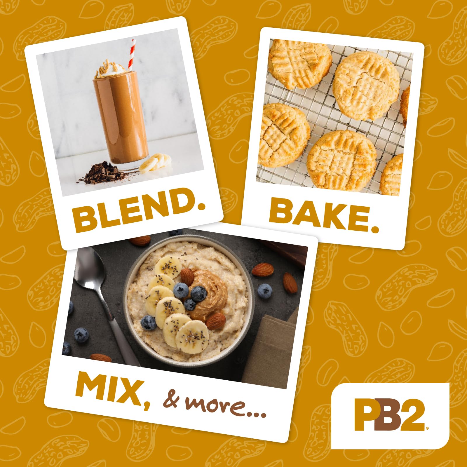 PB2 Original Powdered Peanut Butter - [32 Ounce Jar] 6g of Protein, 90% Less Fat, Certified Gluten Free, Only 60 Calories per Serving, Perfect