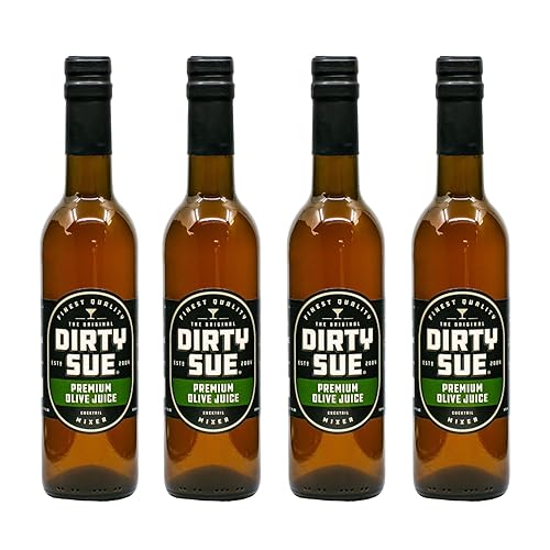 Dirty Sue - The Original Premium Olive Juice, 12.69 oz Glass Bottles (12.69 Oz (Pack of 4))