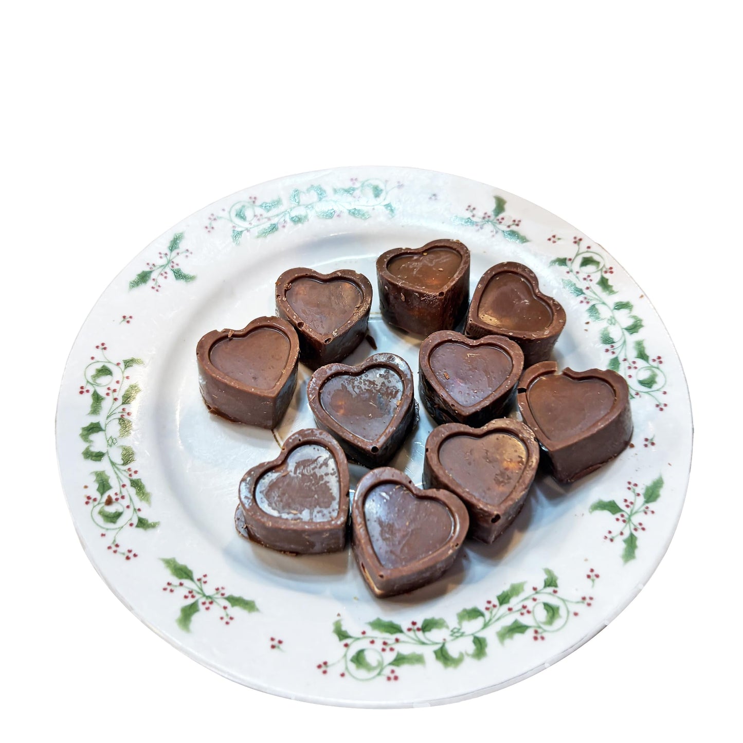 10-PIECE 2.3 OZ Chocolate Gourmet Homemade Snack with Nuts Frame Heart Shape CHOCOLATE-FRAMEHEART-1D