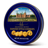 Heavenly Bites Danish Style Butter Cookies in Metal Tin 24 Oz