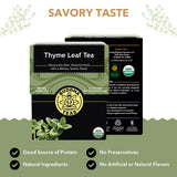 Buddha Teas - Organic Thyme Leaf Tea - Herbal Tea - For Health & Wellbeing - With Antioxidants & Minerals - Clean Ingredients - Caffeine Free - OU