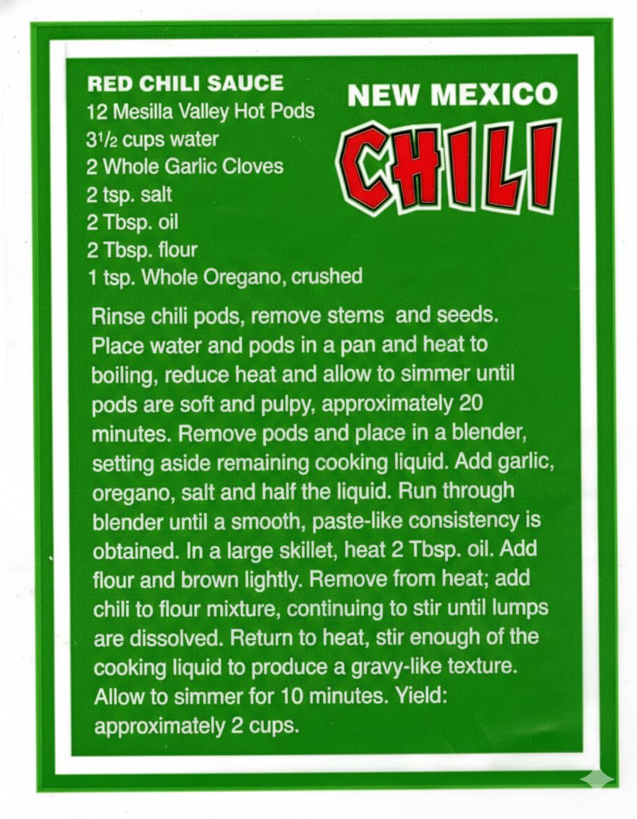 Barker's Dried Red Chili Pods - Extra Hot - Grown in World Famous Chili Region Hatch, NM USA - No Preservatives (3 Packs, 8 Ounces per Pack)