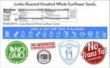 Jumbo Unsalted Sunflower Seeds In Shell by Gerbs - 2 LBS - Top 14 Food Allergen Free & NON GMO - Premium Dry Roasted Whole Sunflower Seed