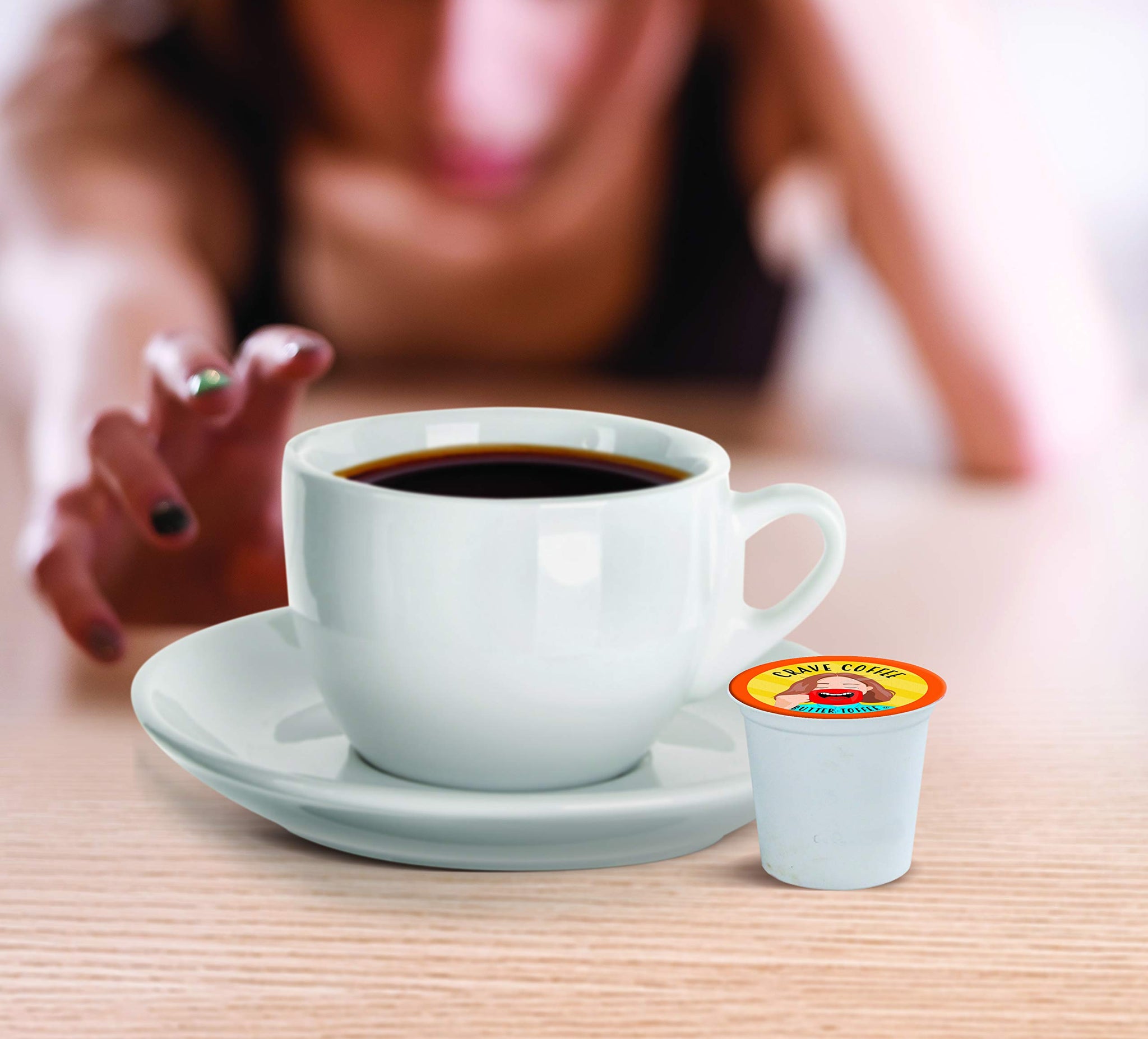 Crave Beverages Flavored Coffee Pods, Compatible with Keurig K-Cup Brewers, Single Serve Butter Toffee, 100 Count