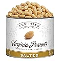 FERIDIES Extra Large Gourmet Virginia Salted Peanuts, Cooked in Pure Peanut Oil, No Preservatives, Non-Gmo, Kosher Certified - 36 Oz Tin