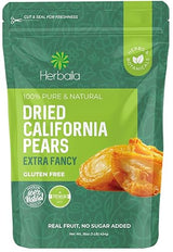 Herbaila Dried Pears No Sugar Added 16 oz. Dried Fancy Pears Fresh Fruit, Dehydrated California Grown Pears, Unsweetened Dried Pears. All Natural, Non