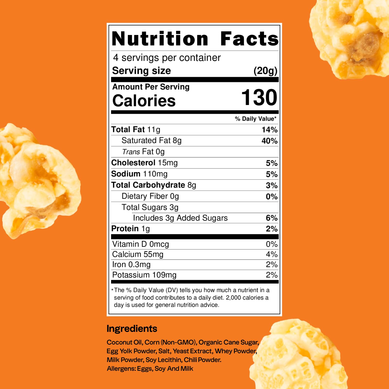 Tochi Snacks Salted Egg Yolk Popcorn (1)