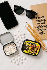 100% Smart Ass Mints - Gift for Sarcastic People - Funny Gifts for Men - Funny Mint Tins - Stocking Stuffers for Friends - Peppermint Mints - Smartass