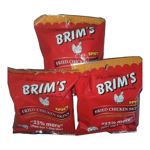 Brim's Spicy Fried Chicken Skins ( 3 pack )