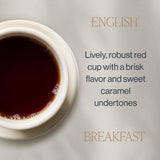Rishi Tea English Breakfast Tea - Organic Sachet Tea Bags, Energizing & Caffeinated Pure Black Tea, Ideal for Hot or Iced Tea - 15 Count (Pack of 6)