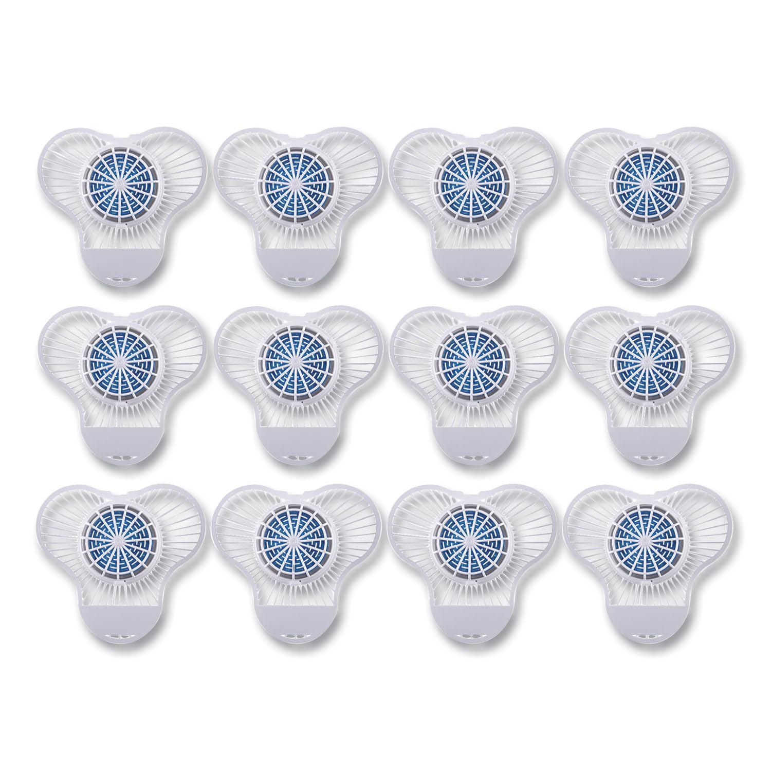 Boardwalk Urinal Screen with Non-Para Cleaner Block, Green Apple Scent, 3.25 oz, Blue/White, 12/Box