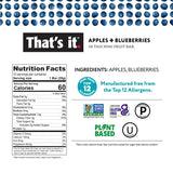 That's it. Mini Fruit Bars Gift Pouch (Variety 36 Count) No Sugar Added, Plant-Based, Vegan & Gluten Free, Paleo, Non GMO, Fiber (12 Banana, 12