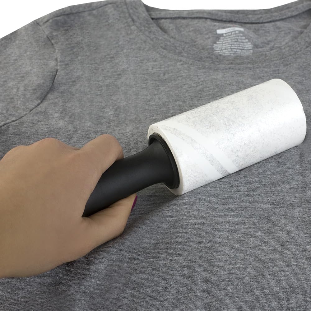 Home Basics Extra Sticky Lint Roller with 60 Sheets & 2 Bonus Refills by Home Basics Pet Hair & Lint Remover for Clothes, Furniture, and Car Easy Peel