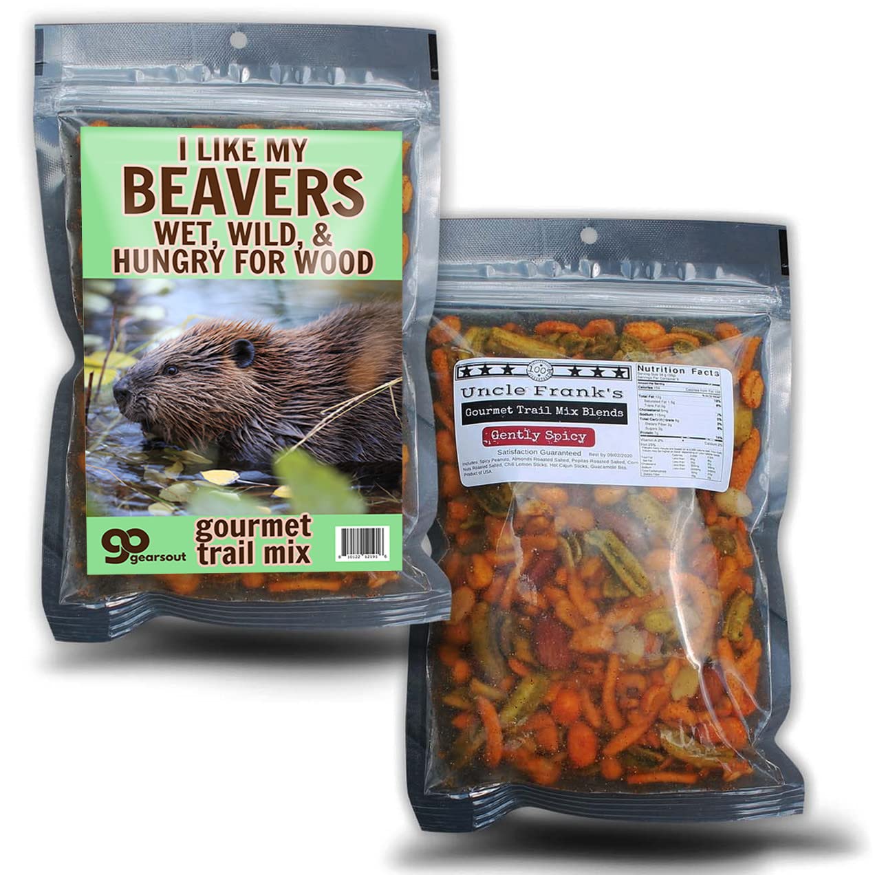 I Like My Beavers Wet, Wild, and Hungry for Wood Cajun Trail Mix - Spicy Pub Mix with Delicious Spicy Nuts - 10 oz Healthy Snack - Funny Gag Gift