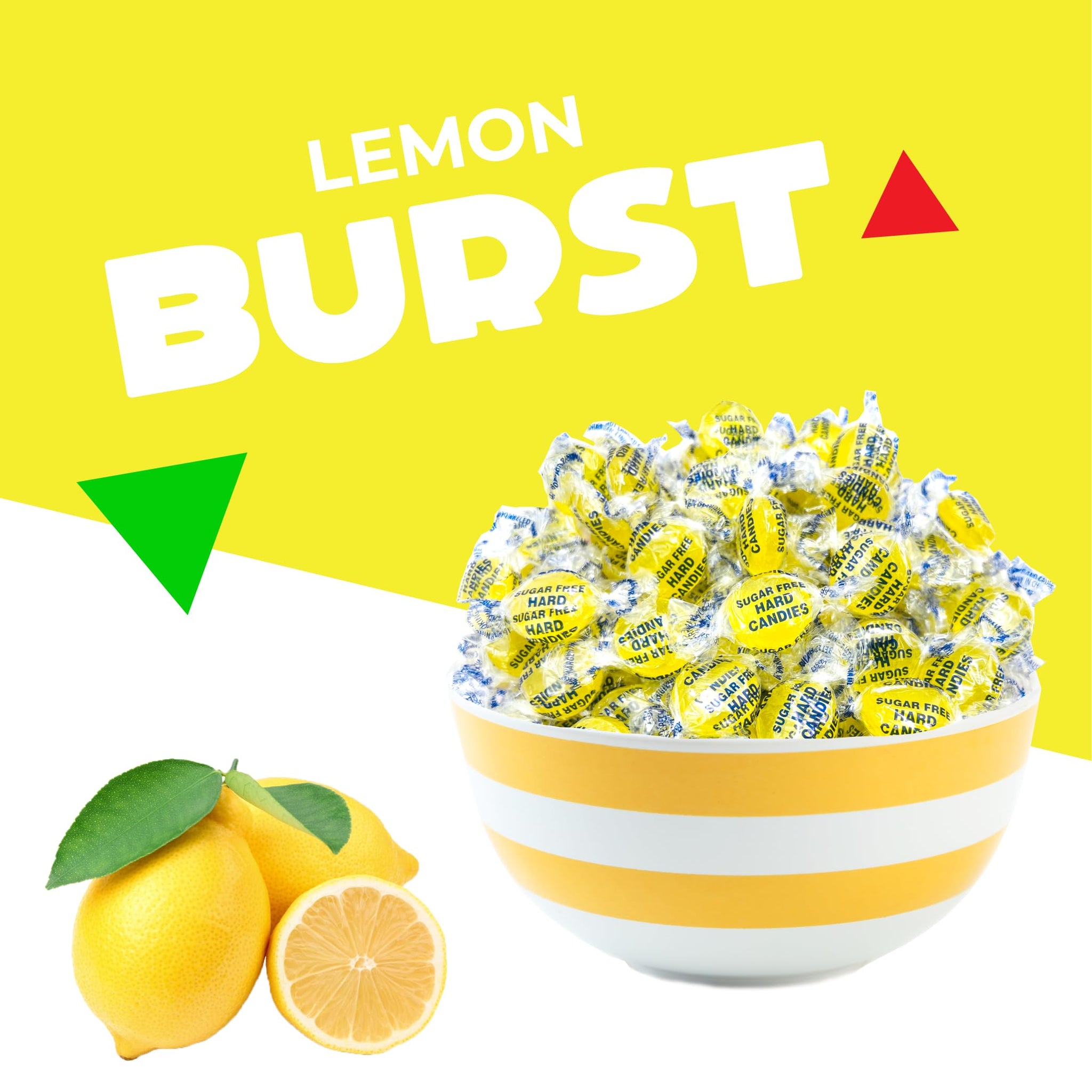 Sugar-Free Lemon Hard Candy | 1 Pound Bag - Approx. 75 Count | Individually Wrapped