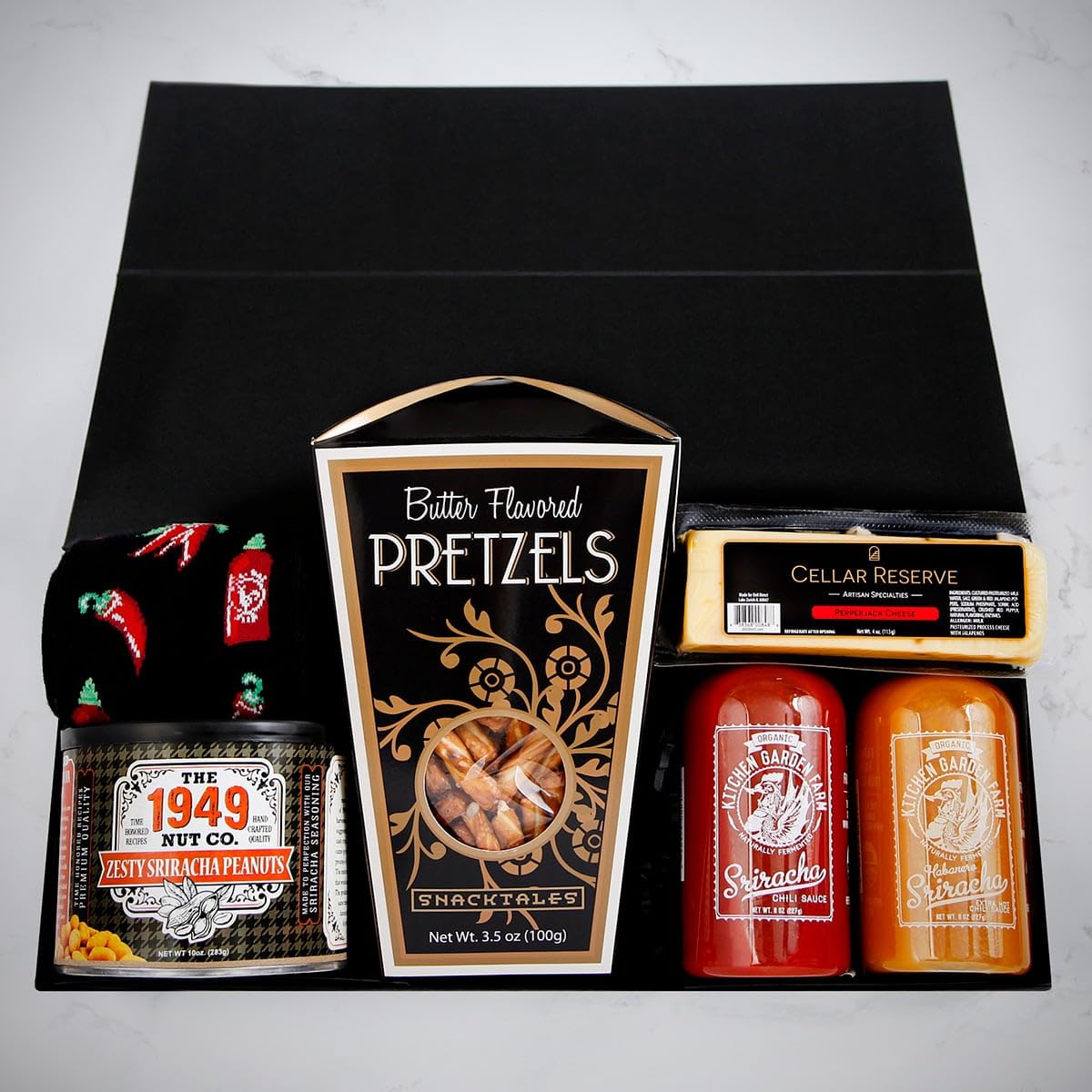 Caliente! Hot Sauce Spicy Snack Basket - Hot Sauce Gift Set
