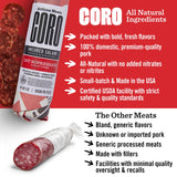 Coro Uncured Hot Sopressata Artisan Salami Sticks - 5oz (Pack of 3)