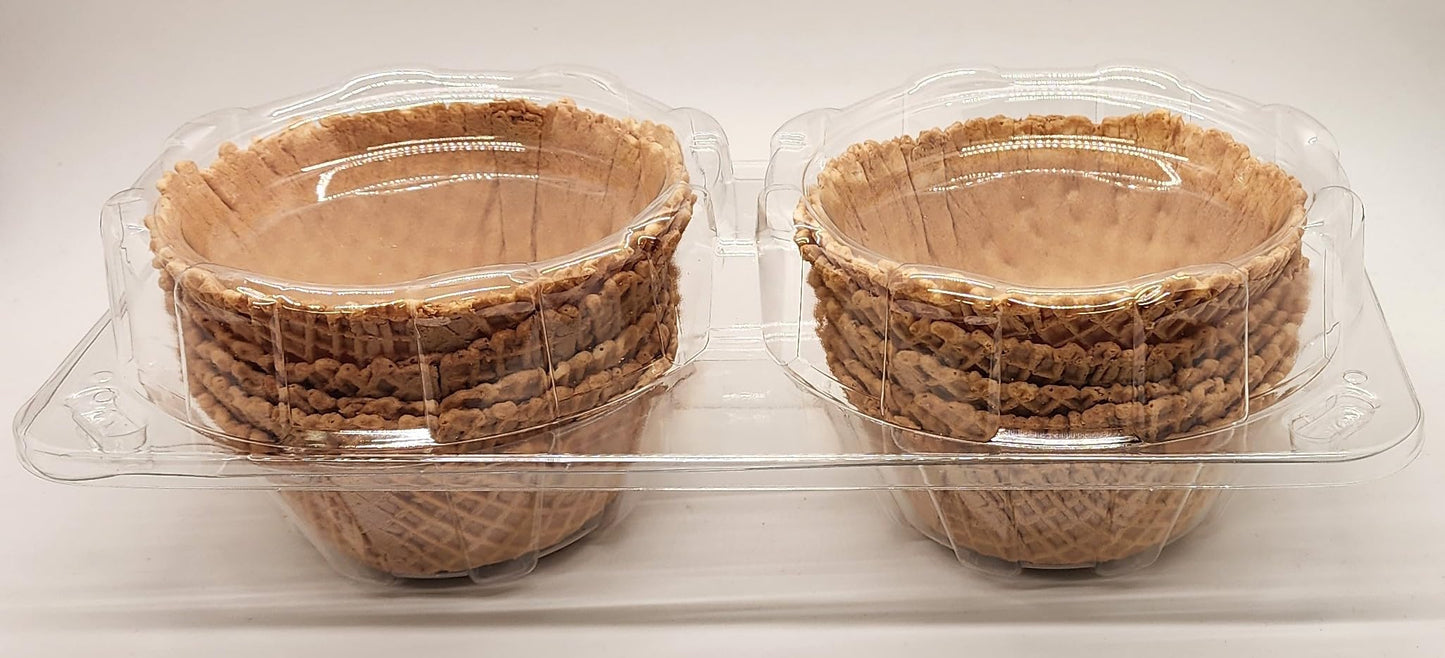 Waffle Bowls for Dessert -80 waffle bowls (10x8 pack) Classic Ice cream waffle bowl - Sweet, Crisp, Crunchy and Delicious - Ideal for Family