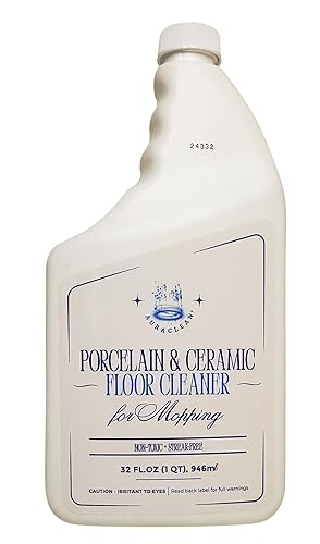 AuraClean Porcelain & Ceramic Tile Floor Cleaner - Mop Soap Concentrate for mopping - Streak-Free Clean, Ph Neutral and non-Toxic - Safe for Marble