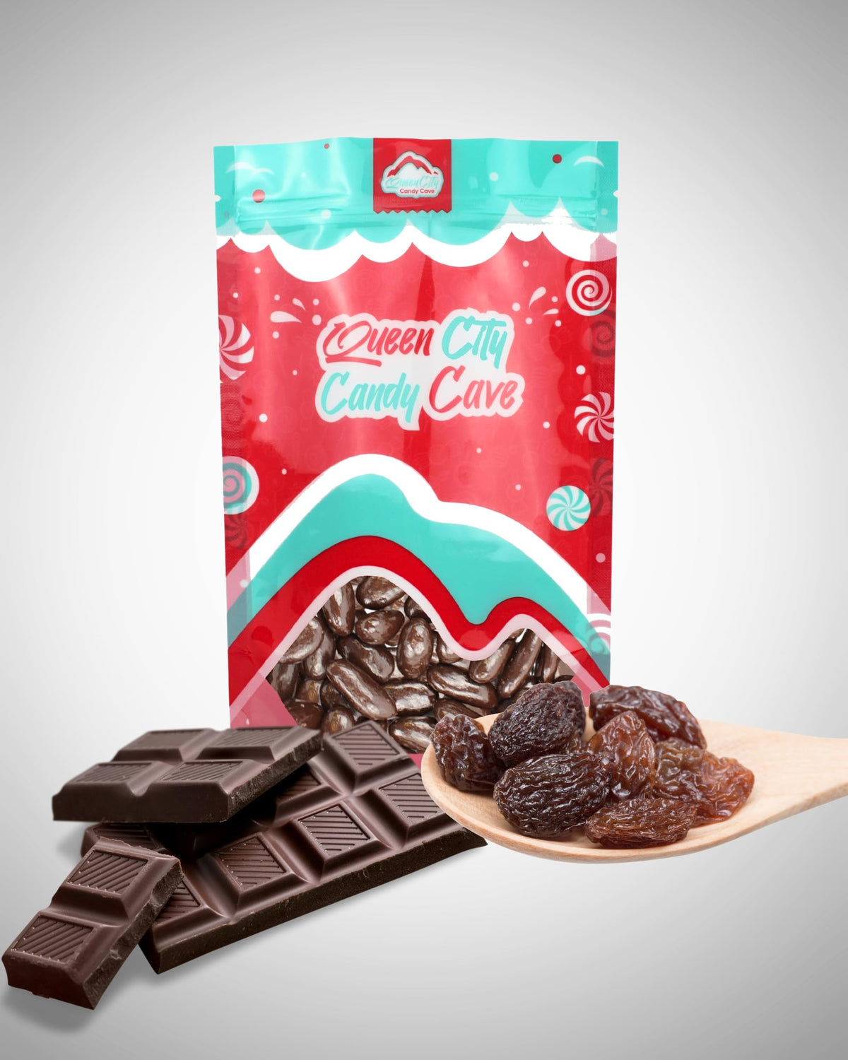 Dark Chocolate Covered Raisins, Bulk Dark Chocolate Covered Candy, 1 lb
