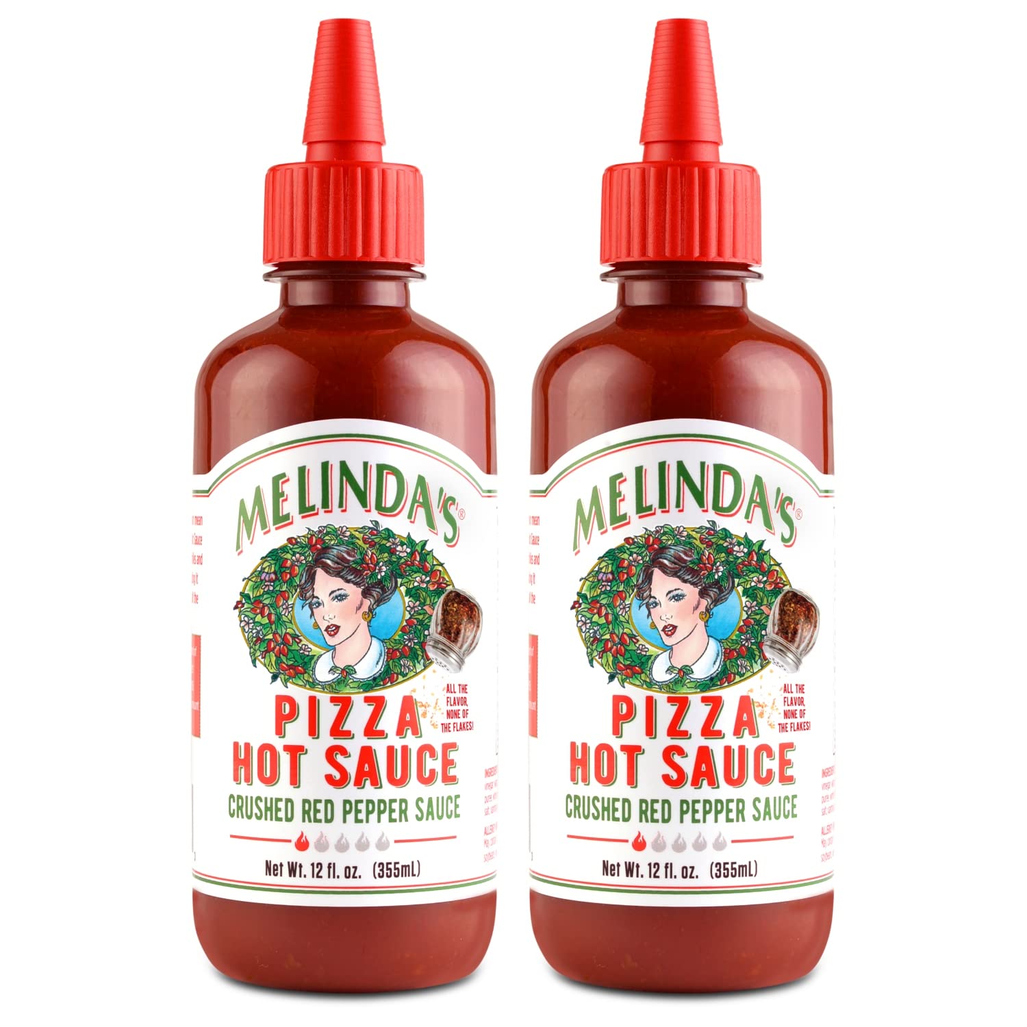 Melinda’s Pizza Hot Sauce - Crushed Red Pepper Sauce Made with Fresh Ingredients, Cayenne Peppers, Garlic, Tomatoes - Gourmet Spicy Pizza Sauce