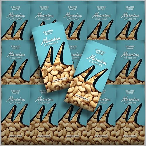 Roasted Salted Cashews 1LB Bag - Marvelous Cashews