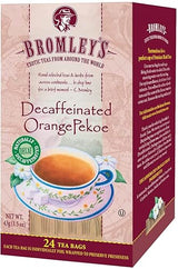 Bromley's Decaffeinated Orange Pekoe Black Tea, 24 Count (Pack of 6)
