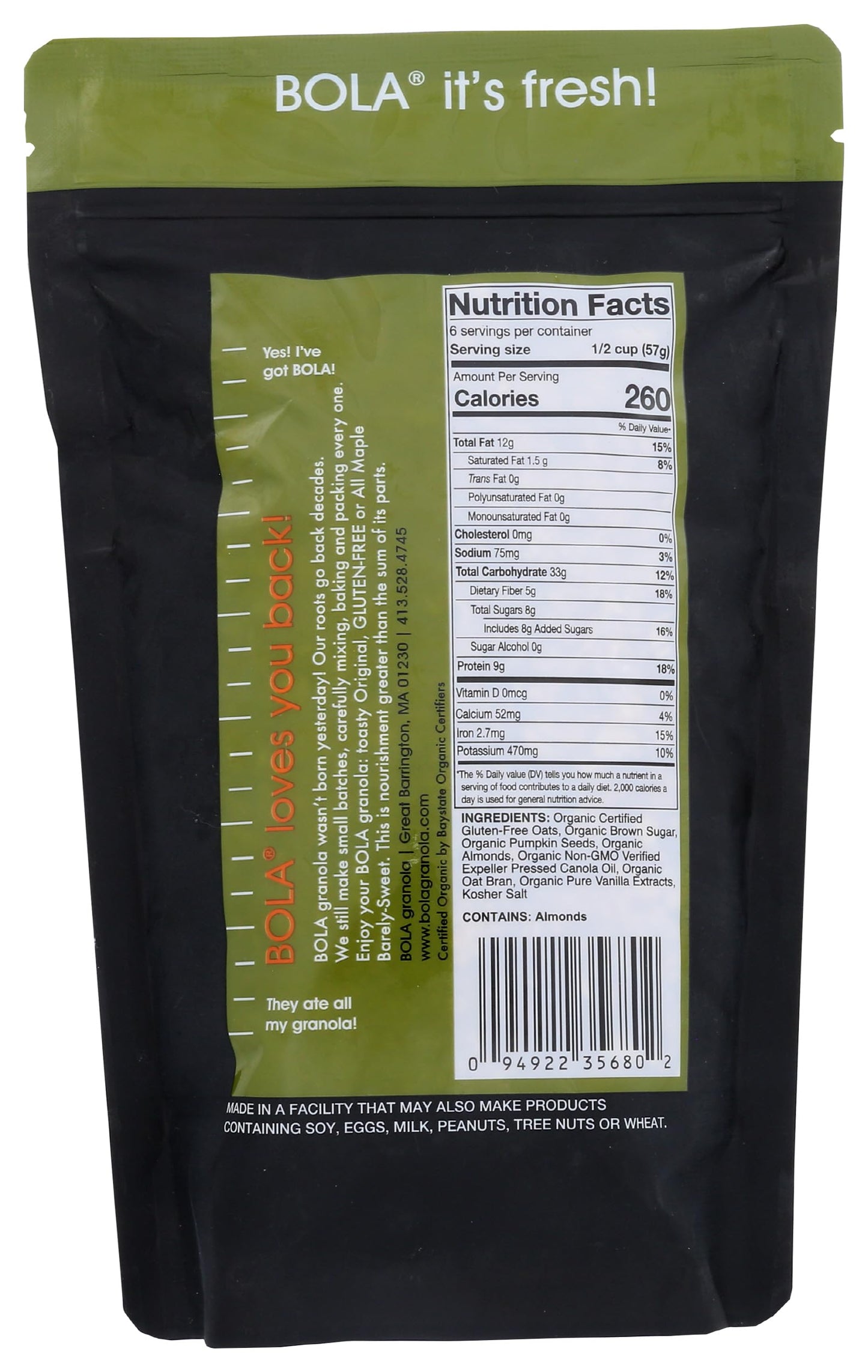 Bola, Granola Organic, 12 Ounce