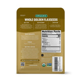 FGO Organic Whole Golden Flax Seeds, 1 Pound / 16oz Resealable Pouch, For Baking, Cooking & Smoothies, Sproutable, Grown in USA & Canada (Pack of 1)