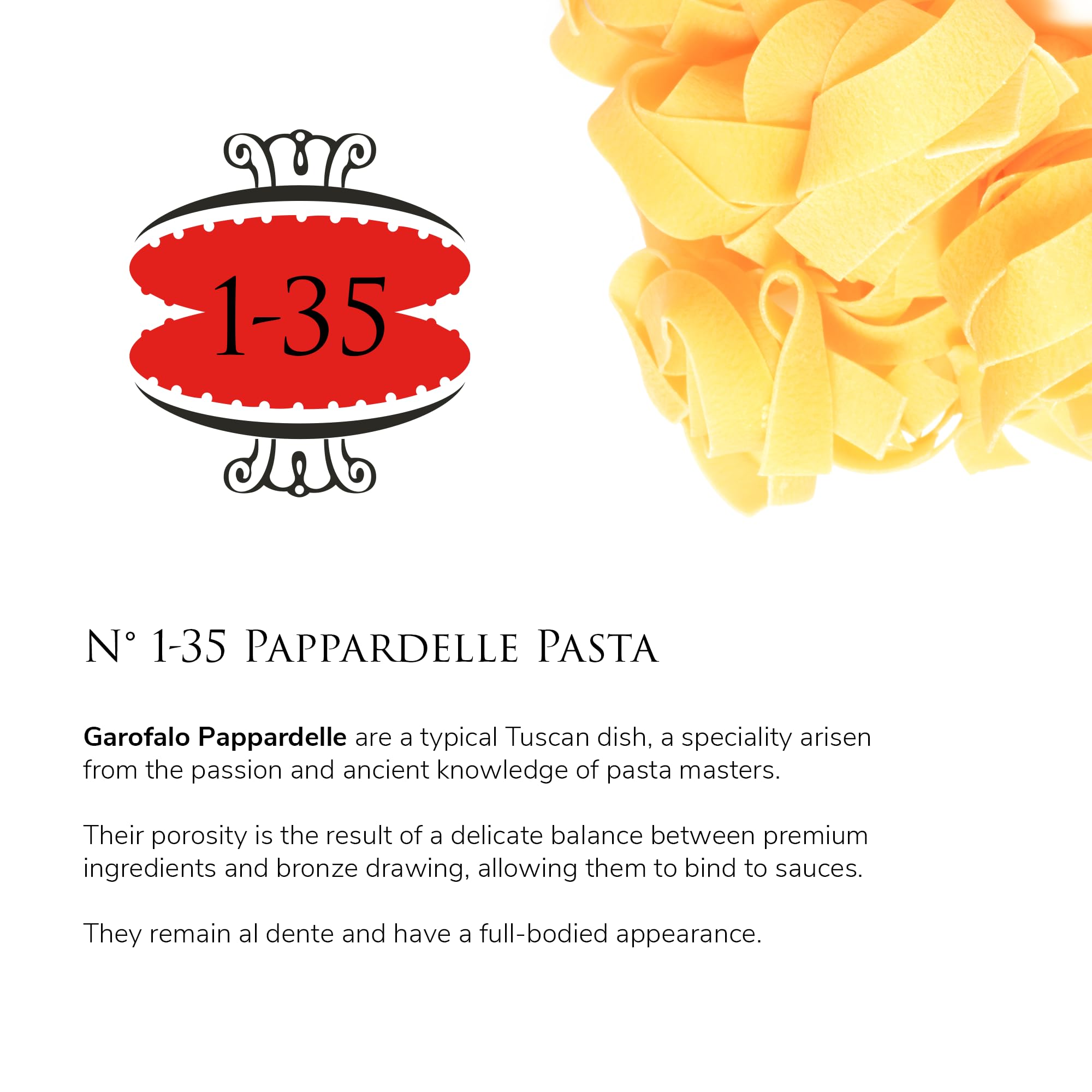 Garofalo - Premium Durum Wheat Semolina Pappardelle Pasta, Italian Made, Bronze-Drawn, Al-Dente, One-Ingredient Pasta (4 pack)