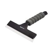 Amazon Basics All-Purpose Window Squeegee with Handle for Car Windshield, Shower, Glass, Mirror Cleaning, Silicone Rubber Blade, Streak-Free Results
