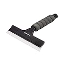 Amazon Basics All-Purpose Window Squeegee with Handle for Car Windshield, Shower, Glass, Mirror Cleaning, Silicone Rubber Blade, Streak-Free Results