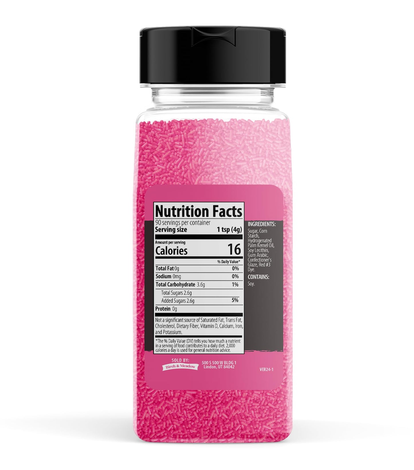 Birch & Meadow Pink Sprinkles, 12.8 oz, Fun & Decorative Topping,