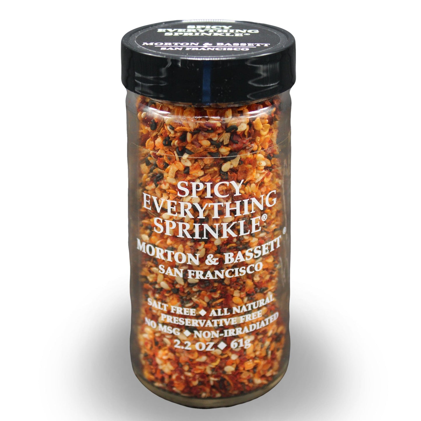 Morton & Bassett Spicy Everything Sprinkle® Seasoning, 2.2 oz - Salt-Free, Non-GMO, Bold & Crunchy Blend For Avocado Toast, Bagels & Eggs