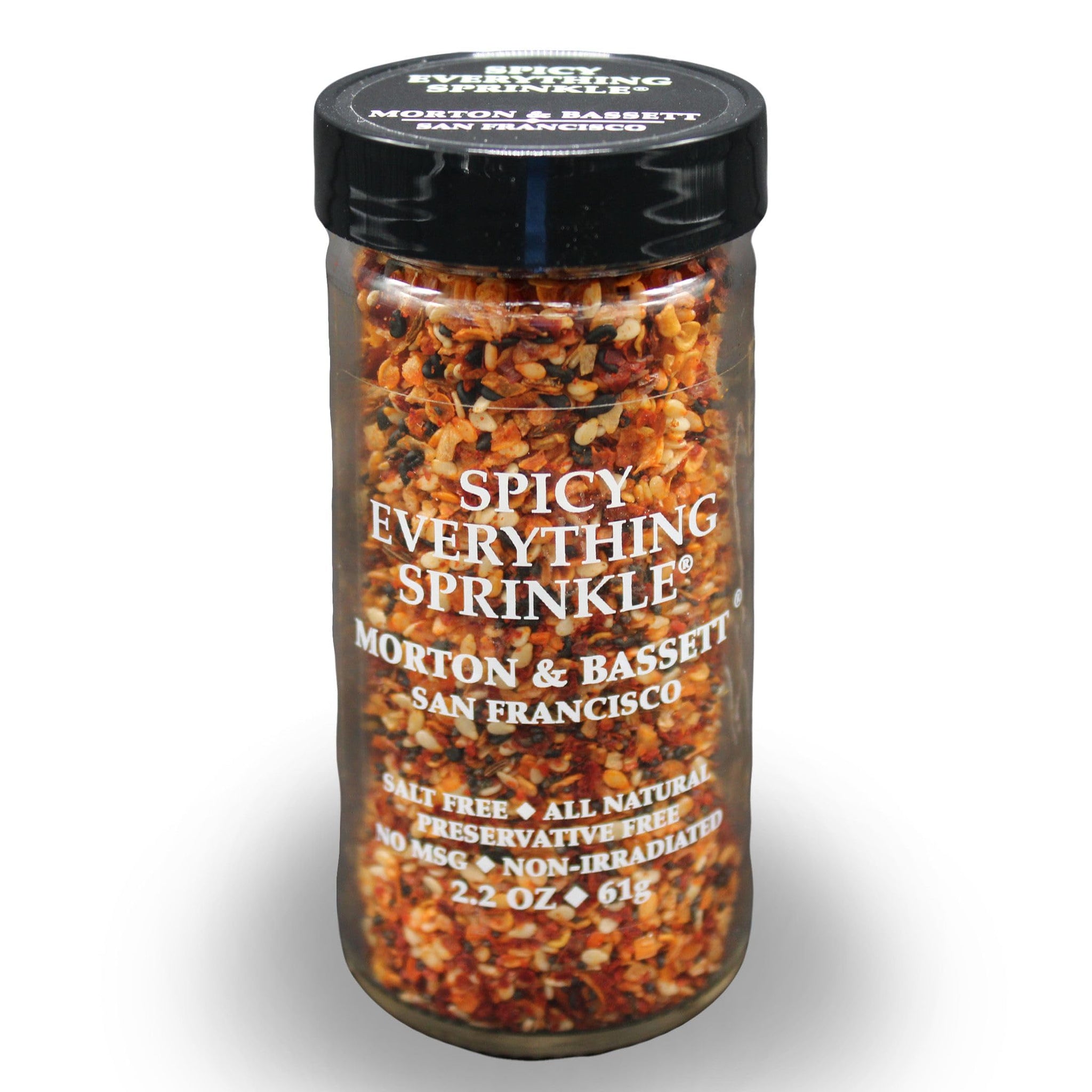 Morton & Bassett Spicy Everything Sprinkle® Seasoning, 2.2 oz - Salt-Free, Non-GMO, Bold & Crunchy Blend For Avocado Toast, Bagels & Eggs