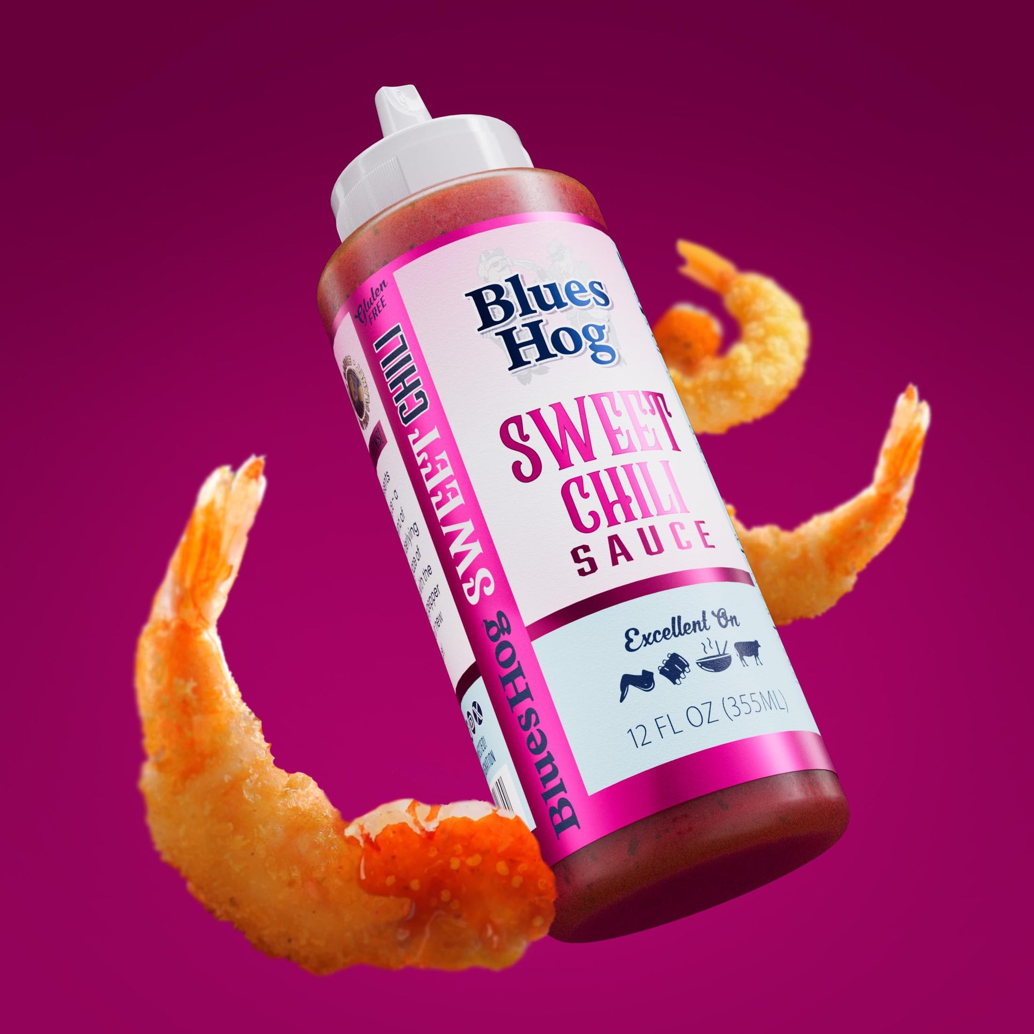 Blues Hog Sweet Chili Sauce, Sweet & Spicy Dipping Sauce, Gluten-Free, No High Fructose Corn Syrup, Made in the USA, 12 oz