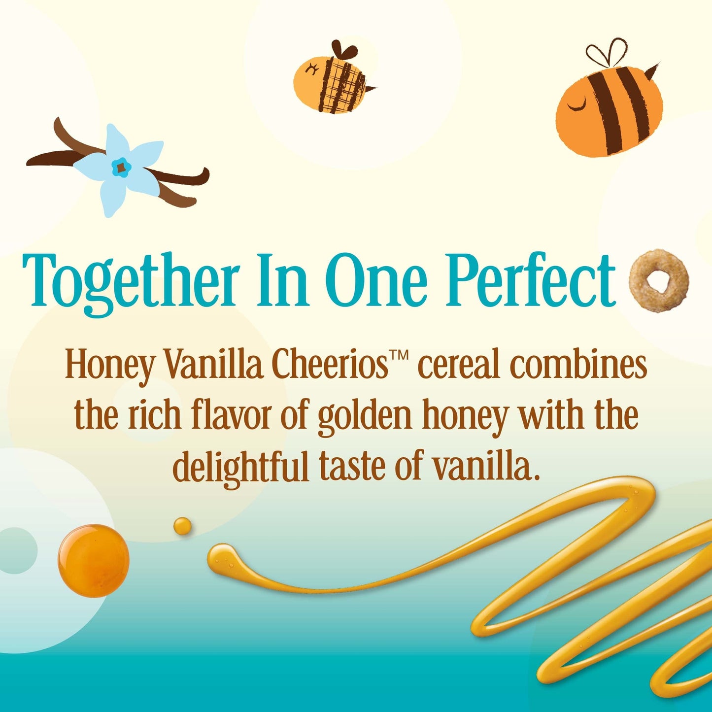 Honey Vanilla Cheerios Heart Healthy Cereal, Gluten Free Cereal With Whole Grain Oats, Large Size, 14.3 OZ