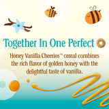Honey Vanilla Cheerios Heart Healthy Cereal, Gluten Free Cereal With Whole Grain Oats, Large Size, 14.3 OZ